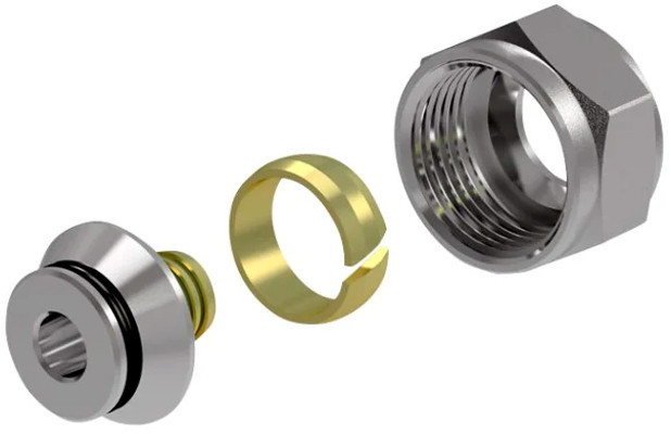 Фитинг коллекторный Royal Thermo 16х2,0 мм "евроконус", 3/4" (RTE 09.016)