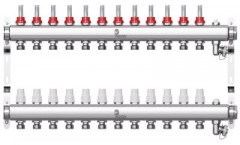 Коллекторная группа Wester 1"-3/4 в сборе с расходомерами на 12 выходов