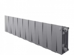 Биметаллический радиатор отопления Royal Thermo PianoForte 200 18 секций Silver Satin