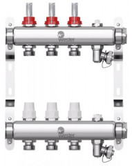 Коллекторная группа Wester 1"-3/4 в сборе с расходомерами на 3 выхода